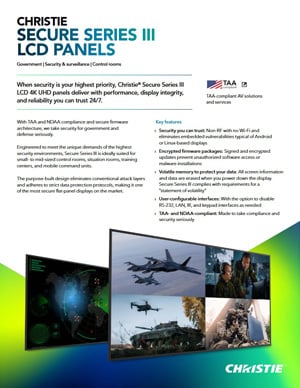 Christie Secure Series III datasheet